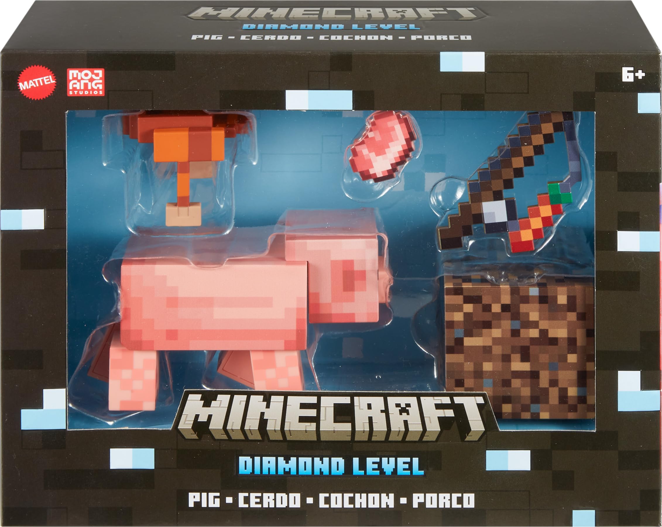 Amazon.co.jp: Mattel マインクラフト ダイヤモンドレベル ピッグ